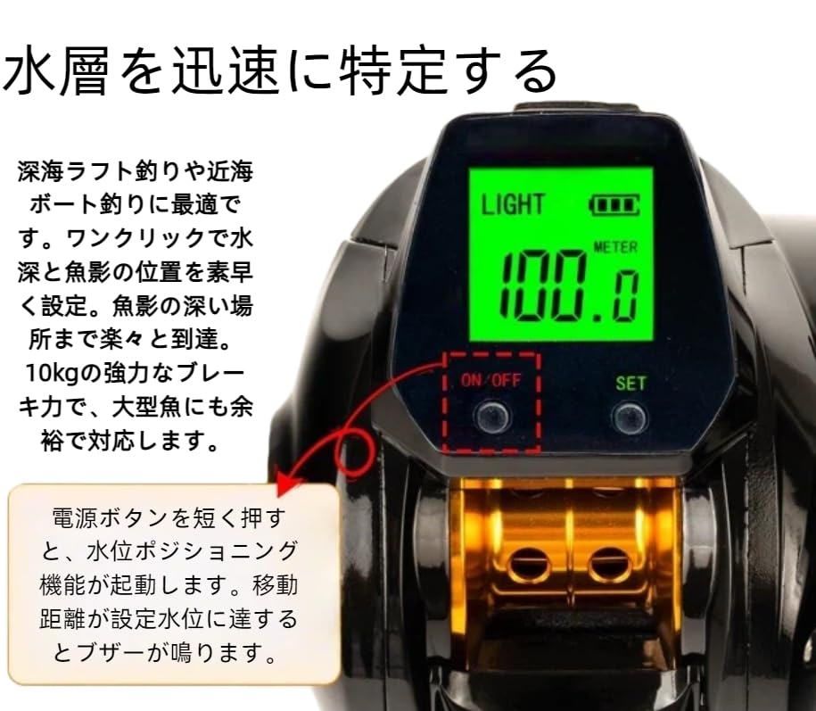 Amazon | ベイトリール 7.2:1 ギア比 デジタルフィッシングリール